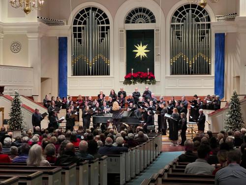 Gate City Voices and Bel Canto Company performing at Glad Tidings, the annual holiday show